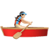 🚣🏻‍♀️ woman rowing boat: light skin tone display on Apple